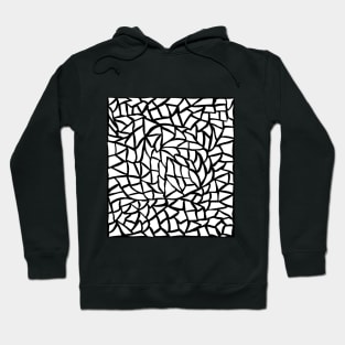 Black and white abstract mosaic print Hoodie